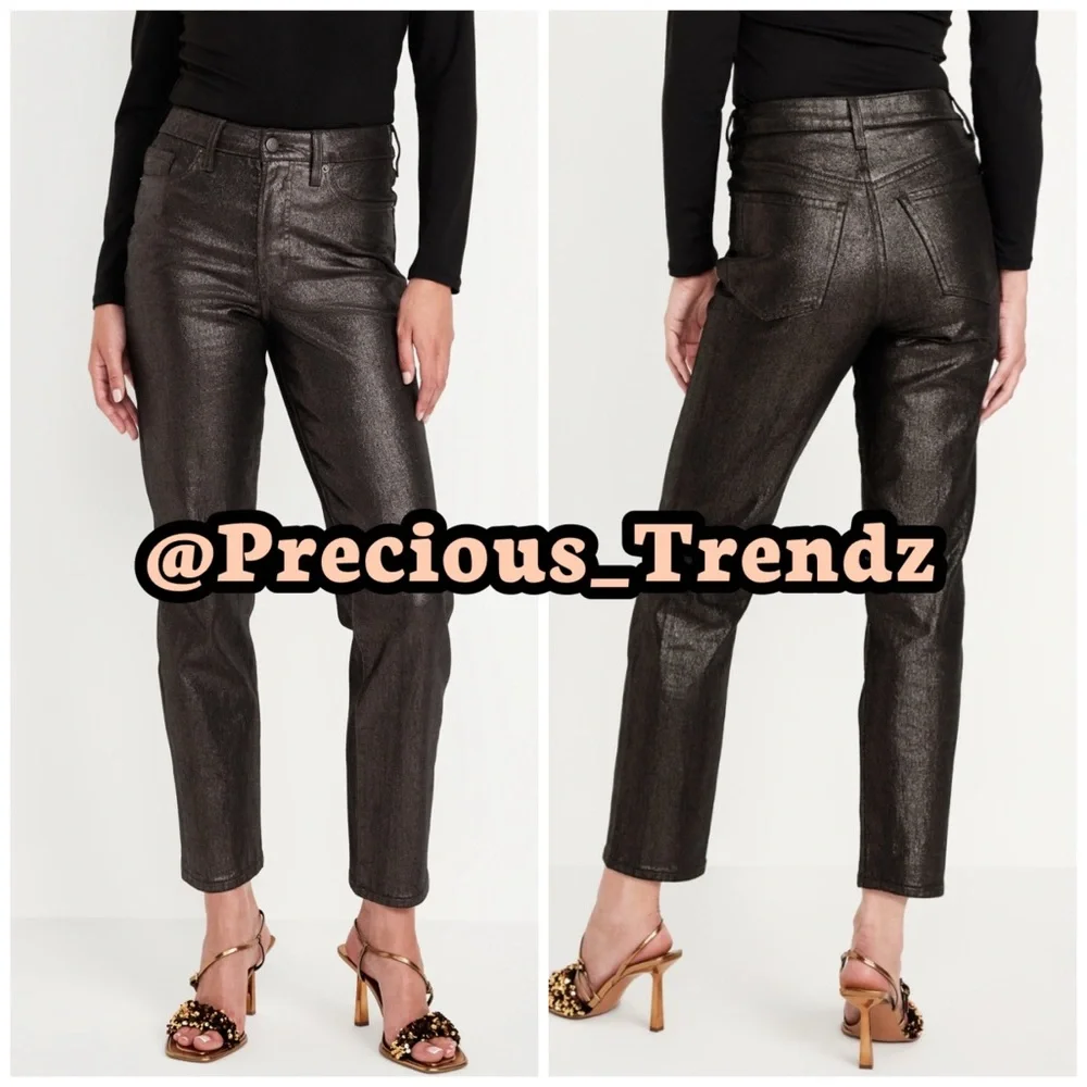 1️⃣2️⃣9️⃣ Old Navy High-Waisted Shine OG Straight Ankle Jeans Plus Size 22